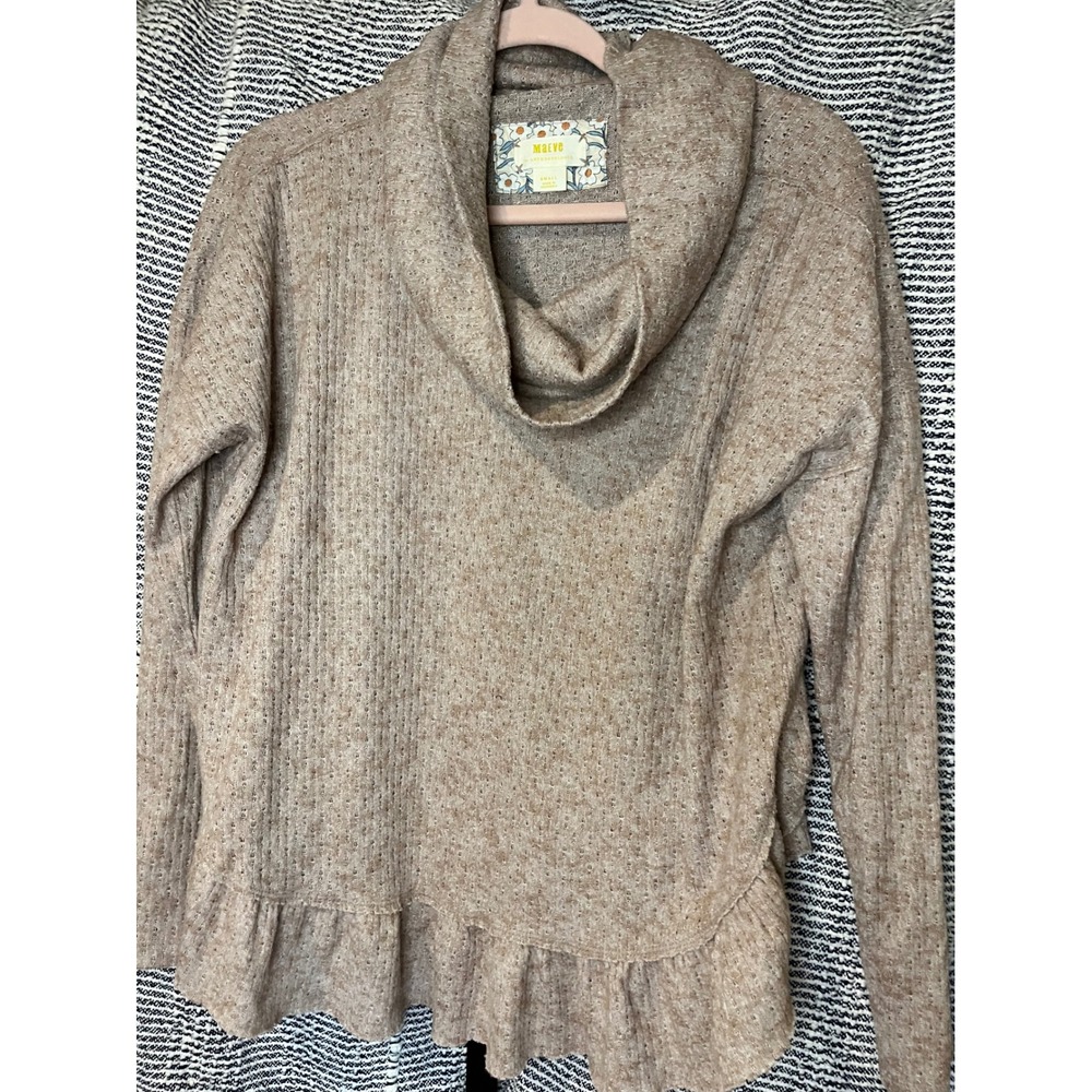 Maeve Anthropologie Cowl Neck‎ Ruffle Sweater Small